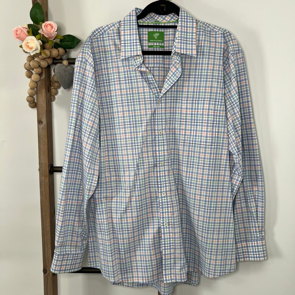 Forsyth of Canada Mens‎ Long Sleeve Button Up Dress Shirt Size X Large